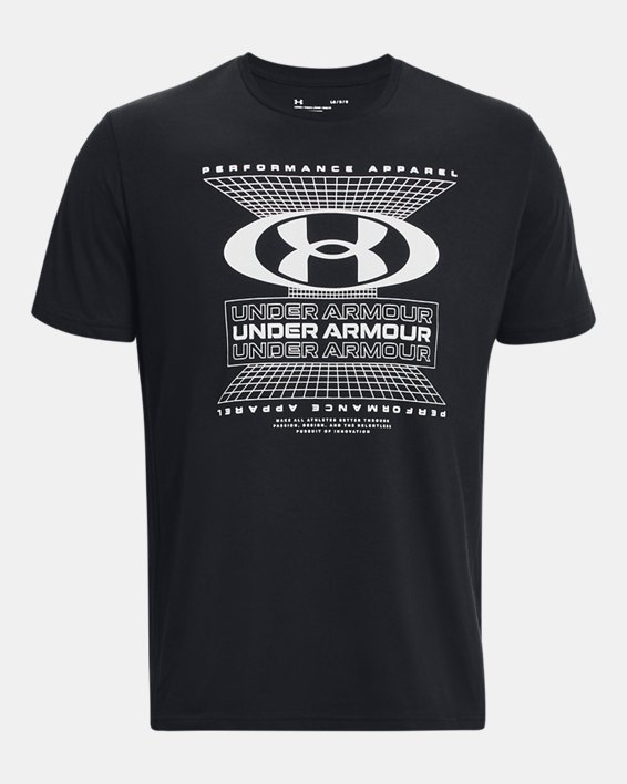 Men's UA Logo Grid Short Sleeve, Black, pdpMainDesktop image number 4